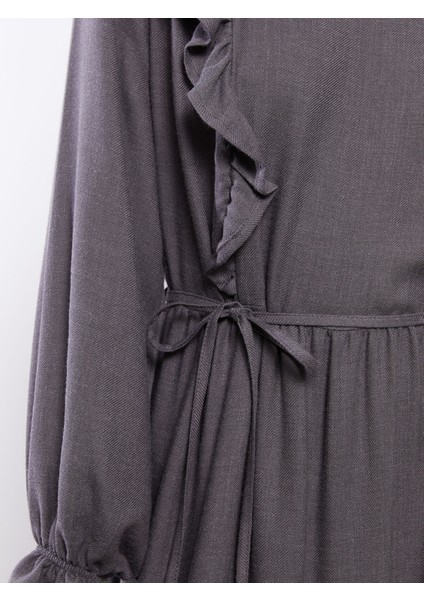 Yeni Sezon Bisiklet Yaka Düz Uzun Kollu Elbise fırsatları