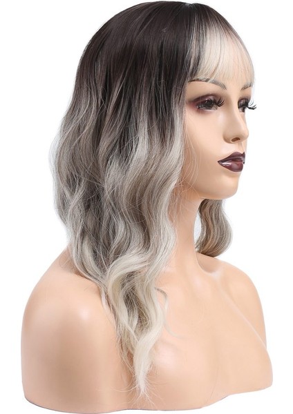 Dalgalı Kısa Perçemli Fiber Sentetik Peruk / Ombre ve Röfleli modelleri