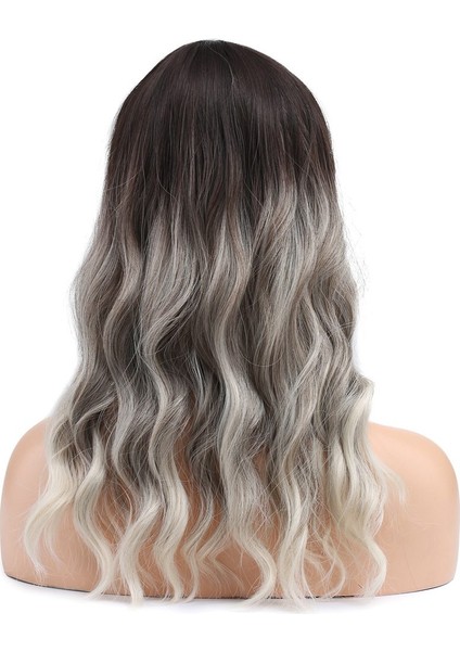 Dalgalı Kısa Perçemli Fiber Sentetik Peruk / Ombre ve Röfleli indirimleri