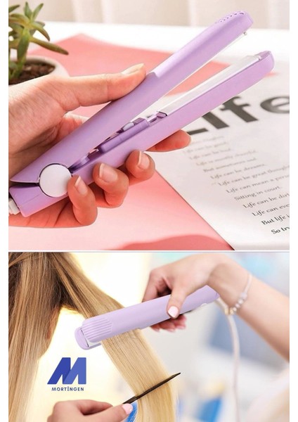 Mini Elektrikli Seramik Saç Düzleştirici, Seyahat ve Günlük Kullanım Için