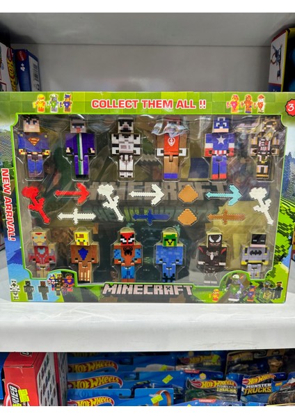 12'li Süper Kahraman Oyuncak Figürleri 23 Parça LEGO Yapı Oyuncak Figür Minecraft indirimleri