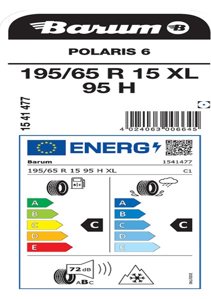 195/65R15 95H Xl Polarıs 6 Oto Kış Lastiği (Üretim Yılı: 2025) fiyatları