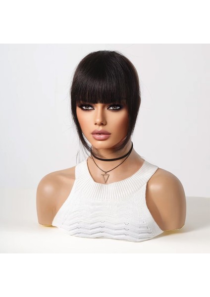 Yoğun Gerçek Saç Perçem / Siyah modelleri