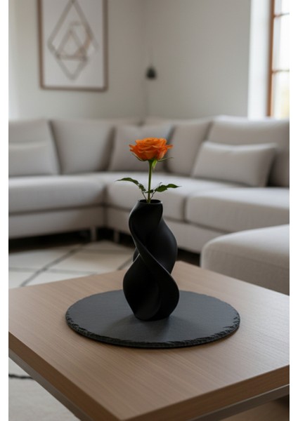 Siyah Spiral Vazo 20 cm fiyatları
