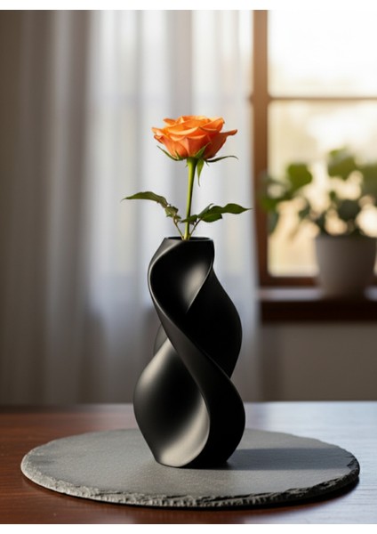Siyah Spiral Vazo 20 cm fırsatları