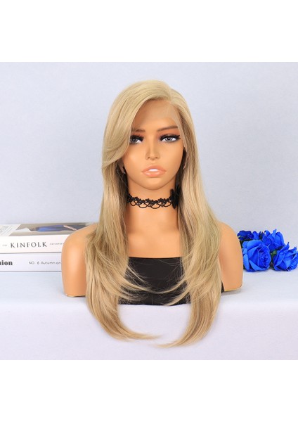 Katlı Kesim Balköpüğü Platin Röfleli Yan Tül Peruk