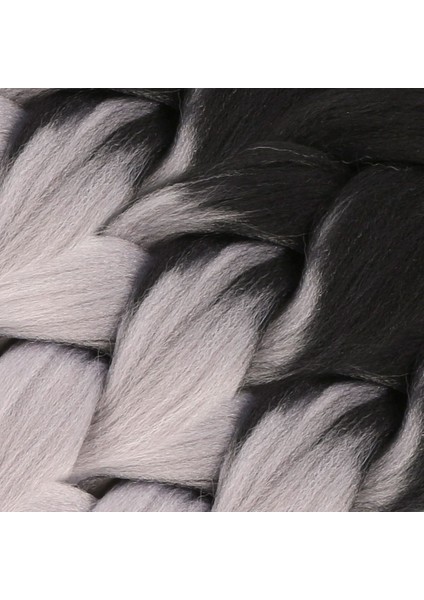 Afrika Örgülük Sentetik Ombreli Saç 100 Gr. / Siyah / Orta Ton Gri fiyatları