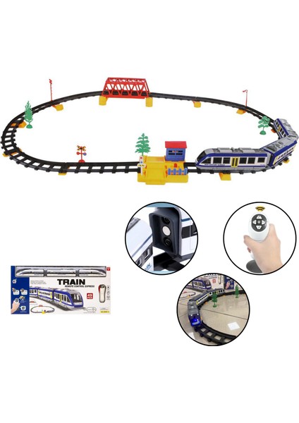 Oyuncak Pilli Uzaktan Kumandalı 49 Parça Manyetik Tren Seti Vagonlar Mıknatıs Ile Bağlanır Sesli ve Işıklı 264 cm Ray Uzunluğu fiyatları