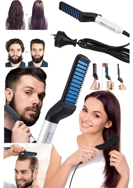 Elektrikli Çok Fonksiyonlu Saç ve Sakal Tarak, Hızlı ve Kolay Kullanım