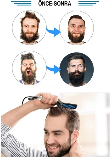 Elektrikli Çok Fonksiyonlu Saç ve Sakal Tarak, Hızlı ve Kolay Kullanım fiyatları