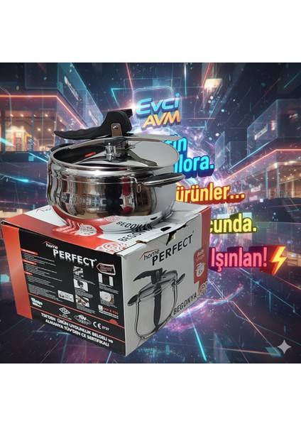 Evci Perfect 5lt. Düdüklü Tencere modelleri