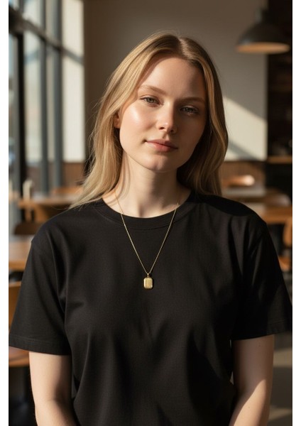 Dikdörtgen Kolye - Altın Kaplama fiyatları