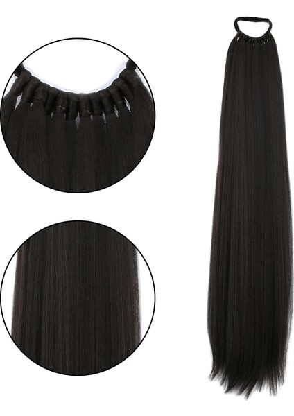 Lastik Tokalı At Kuyruğu Düz / Kahverengi fiyatları