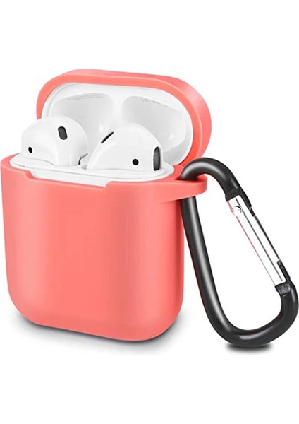 Airpods 2 (2.nesil) Sert Silikon Kılıf - Fuşya