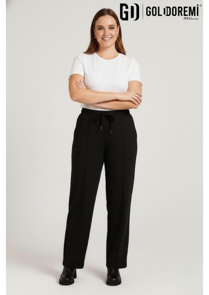 34-030 Kadın Modal Çımalı Bol Paça Cepli Eşofman Altı