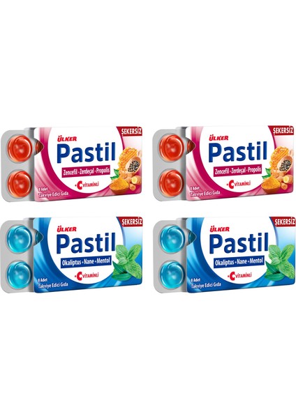 Pastil 8 Li Tablet 4 Lü Karma Paket Okaliptus & Zencefil