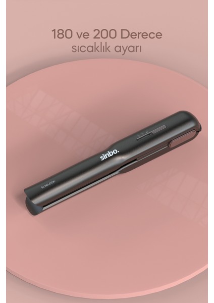 Kablosuz Saç Düzleştirici Gri, Seyahat ve Pratik Kullanım, Şarjlı, Hafif