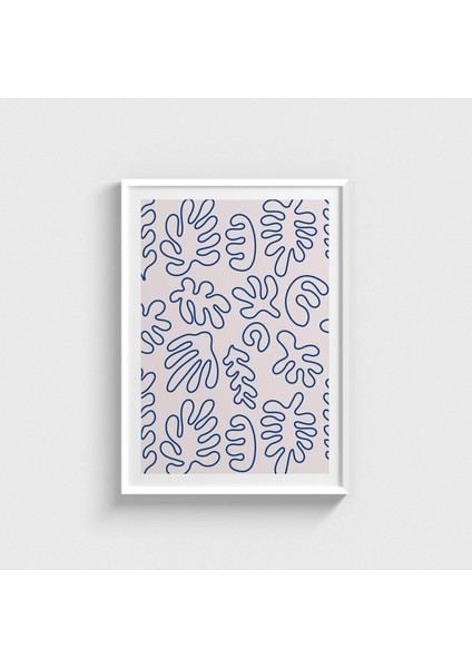 Coral Çerçeveli Tablo Ev Oda Duvar Dekorasyonu