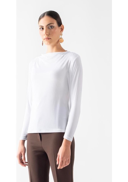 Dorindo Degaje Yaka Bluz Beyaz