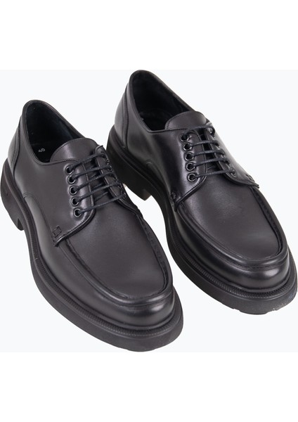 Erkek Klasik Ayakkabı Bağcıklı Yüksek Eva Rahat Taban Hakiki Deri Siyah fiyatları