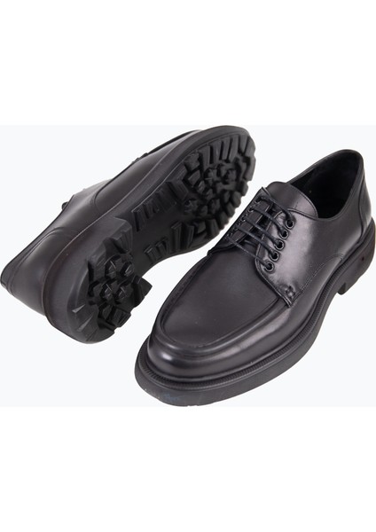 Erkek Klasik Ayakkabı Bağcıklı Yüksek Eva Rahat Taban Hakiki Deri Siyah modelleri