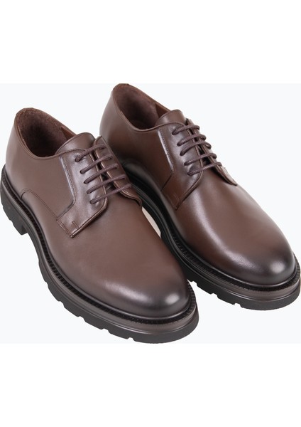 Erkek Klasik Ayakkabı Bağcıklı Eva Yüksek Rahat Taban Hakiki Deri Kahverengi fiyatları