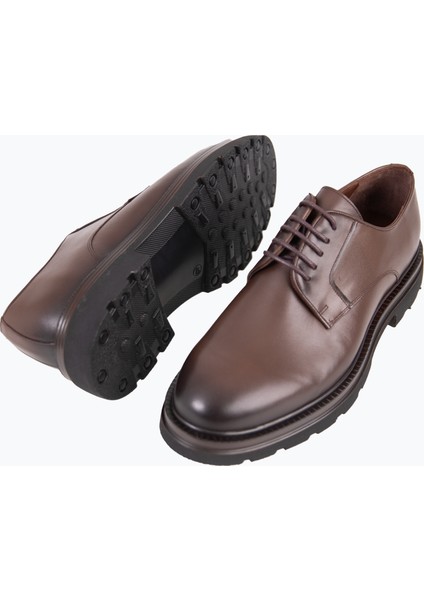 Erkek Klasik Ayakkabı Bağcıklı Eva Yüksek Rahat Taban Hakiki Deri Kahverengi modelleri