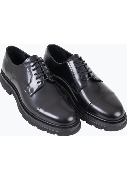 Erkek Klasik Ayakkabı Bağcıklı Eva Yüksek Rahat Taban Hakiki Deri Siyah Açma fiyatları