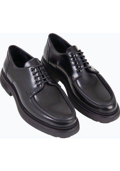 Erkek Klasik Ayakkabı Bağcıklı Yüksek Eva Rahat Taban Hakiki Deri Siyah Açma fiyatları
