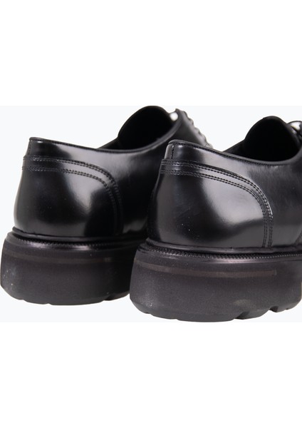 Erkek Klasik Ayakkabı Bağcıklı Yüksek Eva Rahat Taban Hakiki Deri Siyah Açma fırsatları