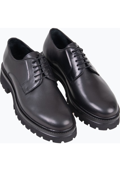 Erkek Klasik Ayakkabı Bağcıklı Eva Yüksek Rahat Taban Hakiki Deri Siyah fiyatları