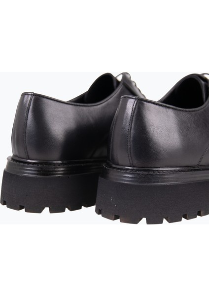 Erkek Klasik Ayakkabı Bağcıklı Eva Yüksek Rahat Taban Hakiki Deri Siyah fırsatları