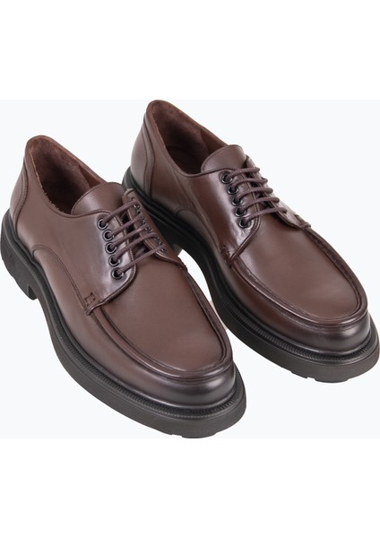 Erkek Klasik Ayakkabı Bağcıklı Yüksek Eva Rahat Taban Hakiki Deri Kahverengi fiyatları