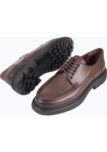 Erkek Klasik Ayakkabı Bağcıklı Yüksek Eva Rahat Taban Hakiki Deri Kahverengi modelleri