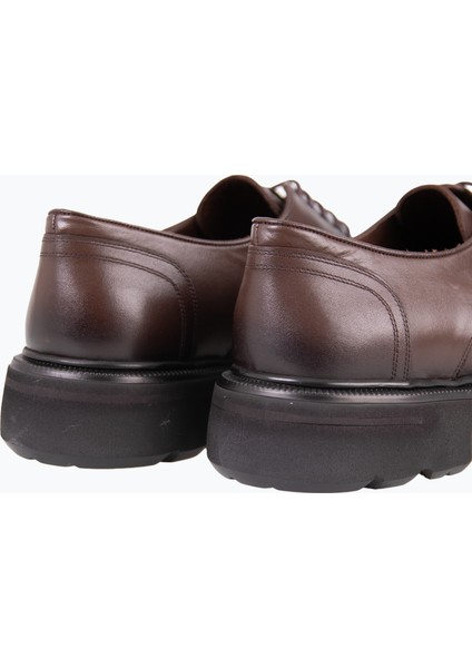 Erkek Klasik Ayakkabı Bağcıklı Yüksek Eva Rahat Taban Hakiki Deri Kahverengi fırsatları