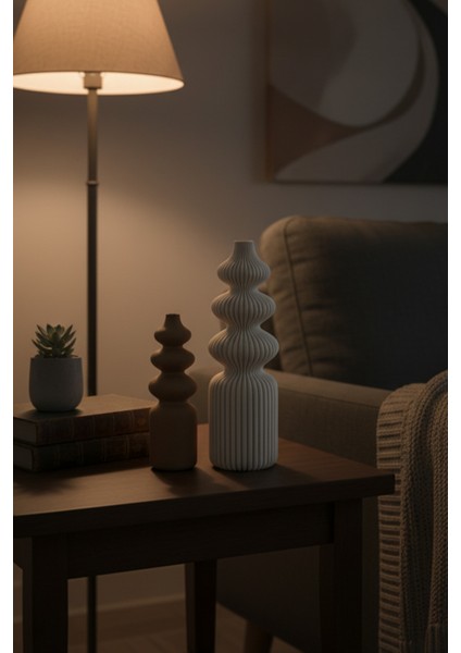 Iskandinav Vazo Büyük Boy Kahverengi 20CM modelleri