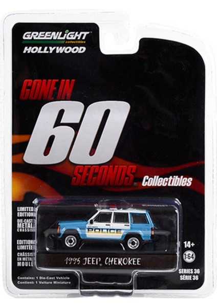 Hollywood 1:64 Gone In 60 Seconds – 1995 Jeep Cherokee Police Diecast Model Araba