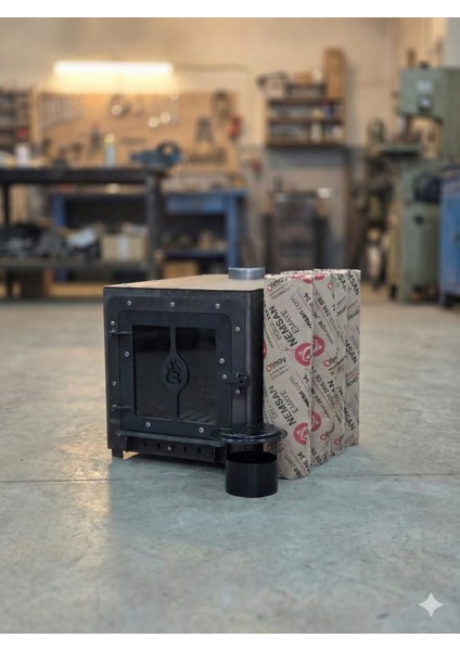 Katlanır Portatif Kamp ve Çadır Sobası - Mini Odun Sobası (Tam Set - Borular Dahil) fırsatları