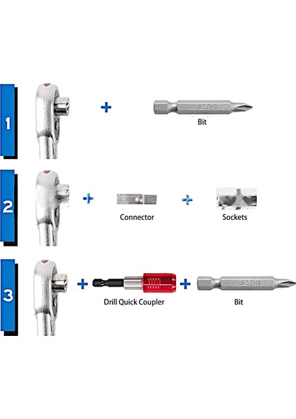 1/4 Mini Bits Cırcır Kol ve Lokma Adaptör modelleri