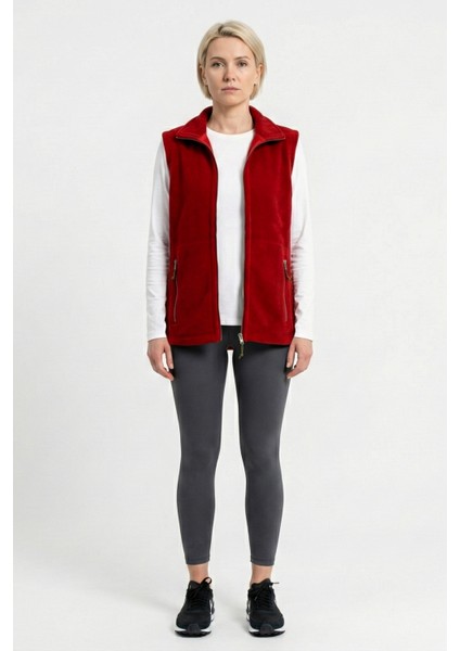 Kadın Mımı Normal Kesim Polar Fleece Spor Yelek