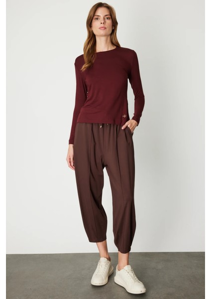 On Metal Aksesuarlı Sıfır Yaka Basic Bluz 61303 fiyatları