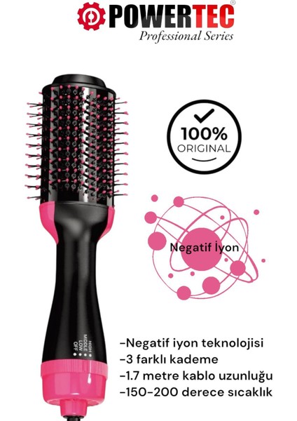 Iyon Özelliğiyle Profesyonel Saç Şekillendirici ve Düzleştirici Fön Tarağı fiyatları