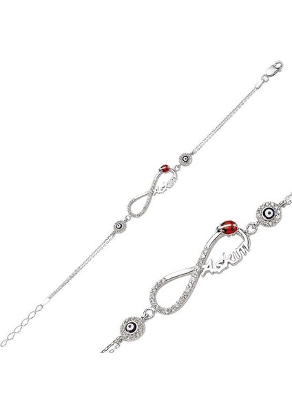 Gümüş Nazarlı Sonsuzluk Aşkım Bayan Bileklik