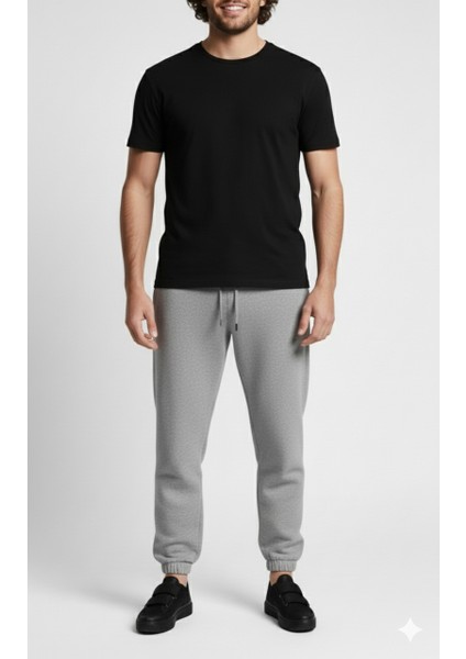 Paça Lastikli Eşofman Altı Kalın Kışlık Içi Polarlı (Orijinal Kalıp)