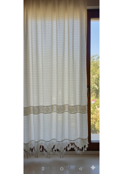 El Dantelli Monika Perde %100 Pamuklu Otantik Dokuma Güneşlik Perdesi fiyatları