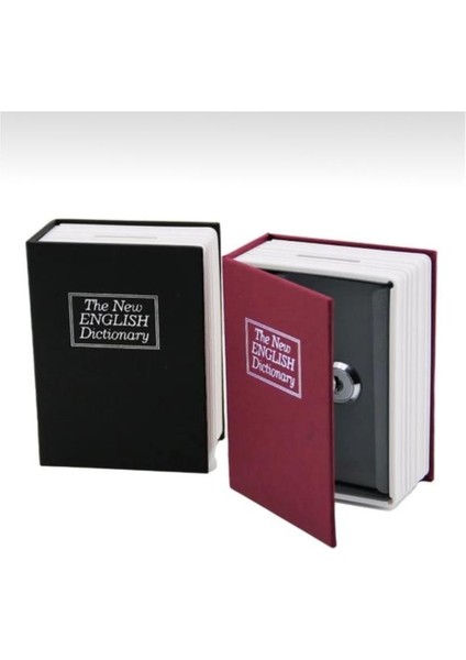 Büyük Boy Kitap Model Kilitli Gizli Kasa 18X12CM Para Mücevherat Saklama Kutusu Kumbara
