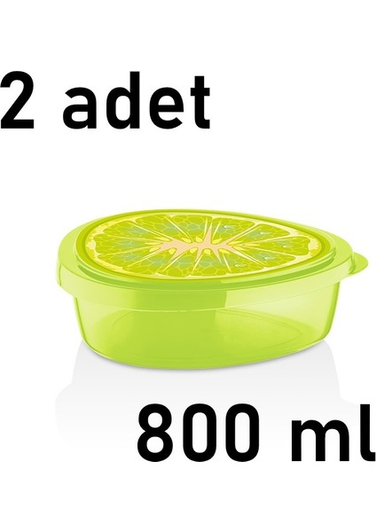 Qlux Ideas 2 Adet 800 ml Saklama Kabı Ev Ofis Okul Kamp Piknik Sandviç Bpa Içermez L-00922