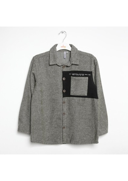 Erkek Çocuk Cep Detaylı Gömlek 6-16 Yaş