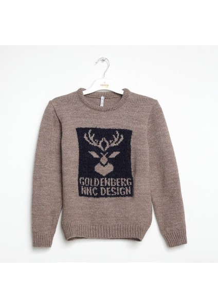 Erkek Garson Desenli Triko Kazak 6-16 Yaş