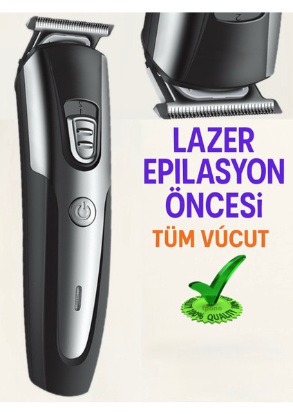 Lazer Epilasyon Öncesi Tüy Kısaltma ve Sakal Kesme Cihazı